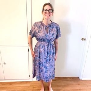 Vintage floral polyester dress